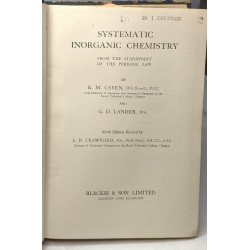 Systematic Inorganic Chemistry: From the Standpoint of the...