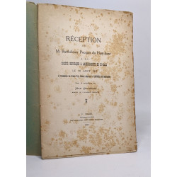 Réception de M. Barthélemy Pocquet du Haut-Jussé à la société...