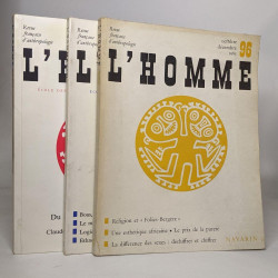 Lot de 6 numéros de "Revue francaise d'anthropologie / l'homme" :...
