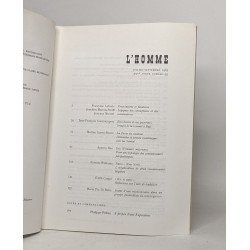 Lot de 6 numéros de "Revue francaise d'anthropologie / l'homme" :...