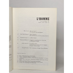 Lot de 6 numéros de "Revue francaise d'anthropologie / l'homme" :...