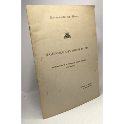 Naissance des universités - conférence de M. le Professeur Roland...