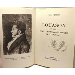Louason ou les perplexités amoureuses de Stendhal - ex. numéroté...