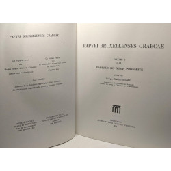 Papyri Bruxellenses Graecae - VOLUME I: 1-21 Papyrus du nome...
