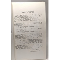 Table Analytique - Hautes Fagnes - revue trimestrielle - numéro...
