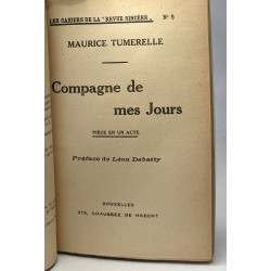 Compagne de mes jours - pièce en un acte - les cahiers de la...