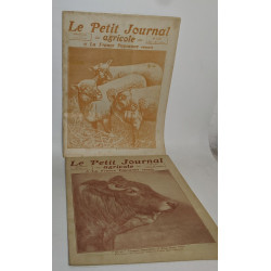 Lot de 17 numéros de l'hebdomadaire "Le petit journal agricole et...