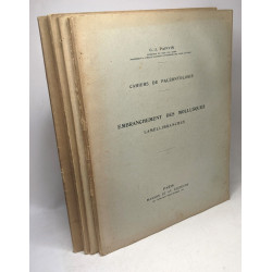 Cahiers de paléonthologie 4 volumes : embranchement ds coelentérés...