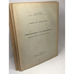 Cahiers de paléonthologie 4 volumes : embranchement ds coelentérés...