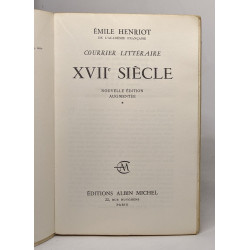Courrier littéraire - XVIIe siècle