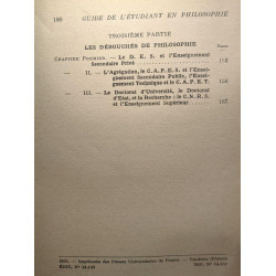 Guide de l'étudiant en philosophie