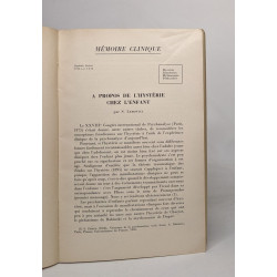 La psychiatrie de l'enfant - volume XVII
