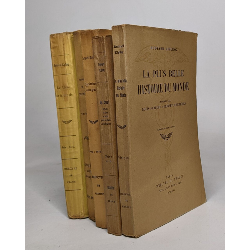 Lot de 5 romans de Rudyard Kipling: La plus belle histoire du...