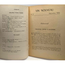 Vin nouveau - n°8 décembre 1955 / n°11 avril-mai 1956 --- deux...