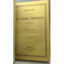 Compte rendu de séances du conseil provincial de Brabant session...