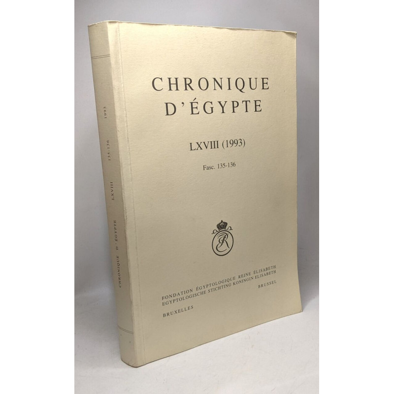 Chronique d'Egypte - LXVIII (1993) Fascicule 135-136