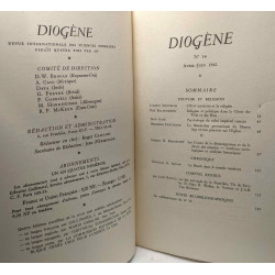 Diogène - Revue trimestrielle - N°34 - 1961 --- Pouvoir et Religion