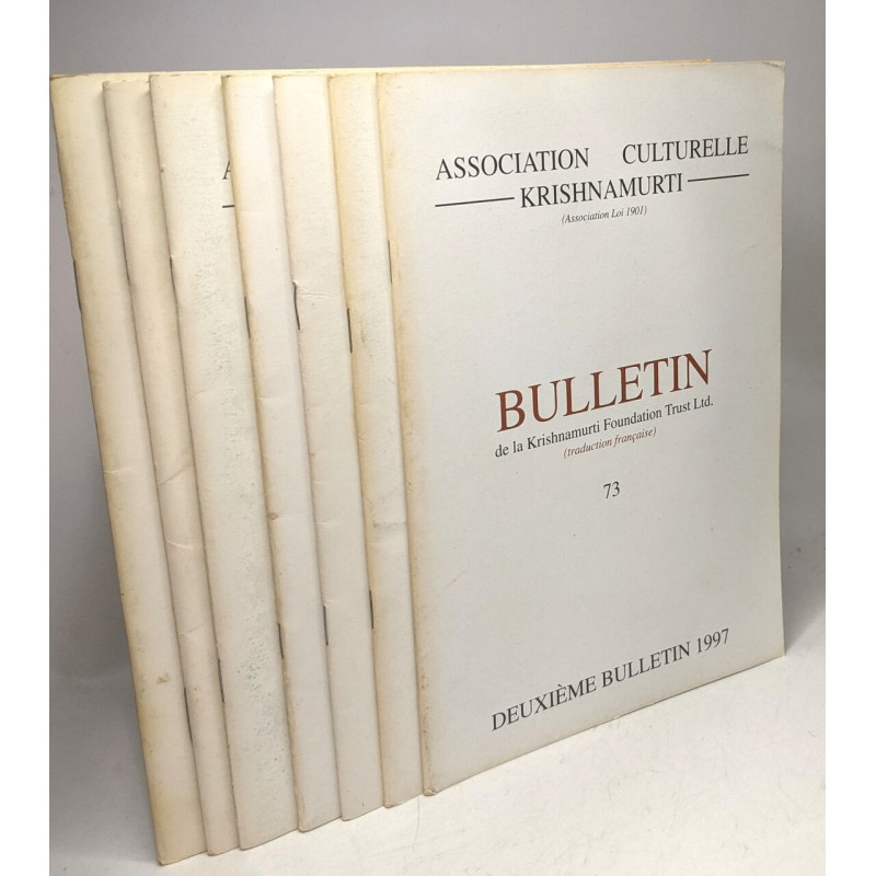 Bulletin de la Krishnamurti Foundation Trust Ltd. (traduction...