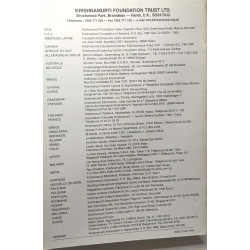 Bulletin de la Krishnamurti Foundation Trust Ltd. (traduction...