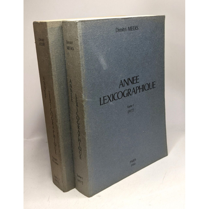 Année lexicographique - TOME I (1977) + TOME 2 Egypte ancienne (1978)