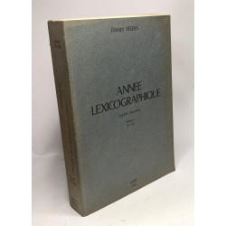 Année lexicographique - TOME I (1977) + TOME 2 Egypte ancienne (1978)