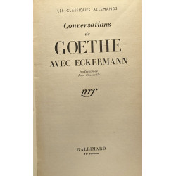 Conservations de Goethe avec Eckermann - les classiques allemands