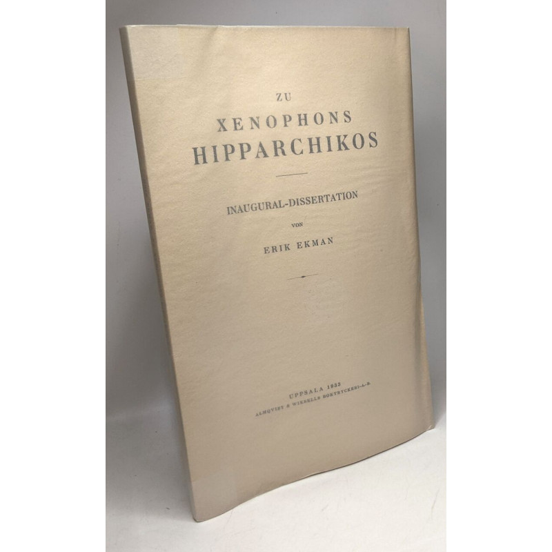Zu Xenophons Hipparchikos - Inaugural-Dissertation
