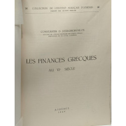 Les finances grecques au VIe siècle / coll. de l'institut français...