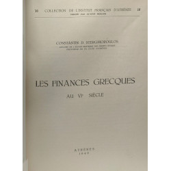 Les finances grecques au VIe siècle / coll. de l'institut français...