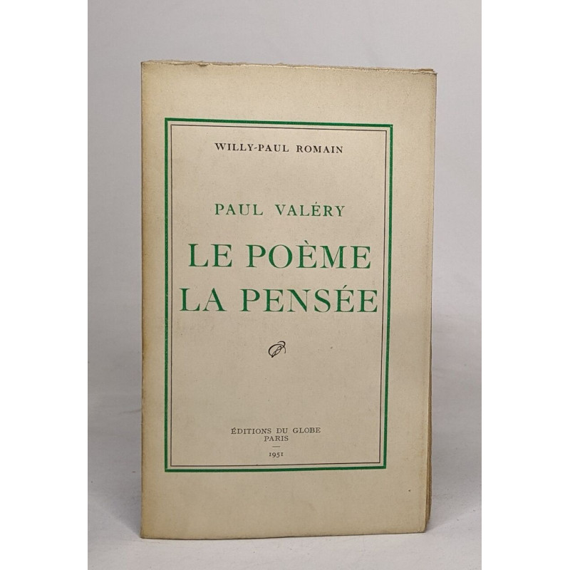 Paul Valéry le poème la pensée