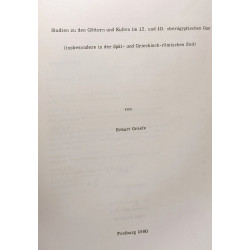 Studien zu den Göttern und Kuten im 12. und 10. oberägyptischen...