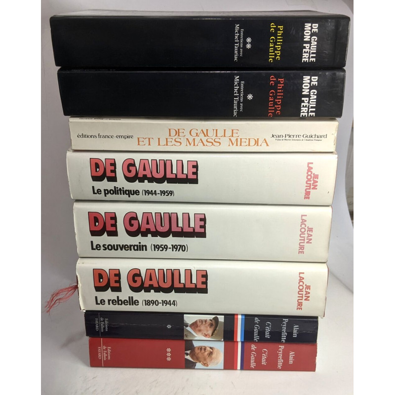 8 livres sur De Gaulle: De Gaulle Mon père (TOMES 1 et 2) + De...