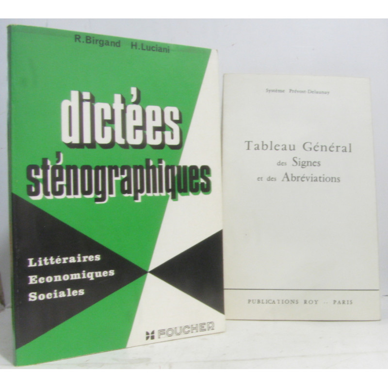 Dictées sténographiques - littéraires économiques sociales