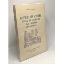 Histoire des sciences exactes et naturelles dans l'antiquité...