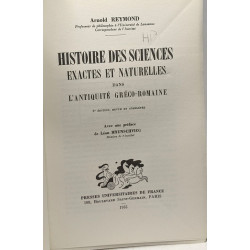 Histoire des sciences exactes et naturelles dans l'antiquité...