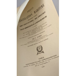 Précis de législation maritime - Première partie - droit...