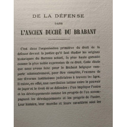 De la défense dans l'ancien duché de Brabant - discours -...