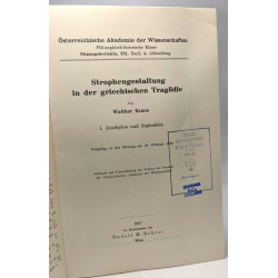 Strophengestaltung in der griechischen tragödie I. Aischylos und...