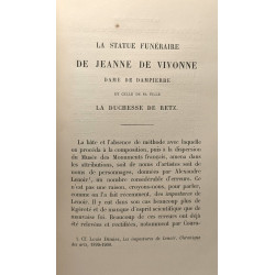La statue funéraire de Jeanne de Vivonne dame de Dampierre et...