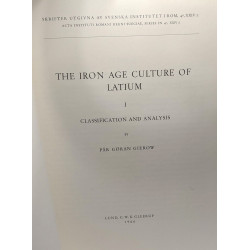 The iron age culture of latium - I/ classifcation and analysis...