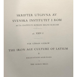The iron age culture of latium - I/ classifcation and analysis...