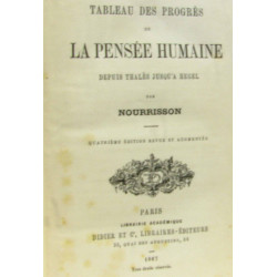 Tableau des progrès de la pensée humaine depuis Thalès jusqu'à...