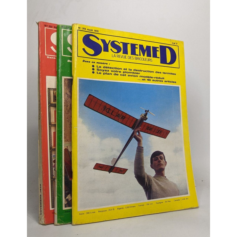Lot de 3 revues " Systeme D la revue des bricoleurs": n°319 août...