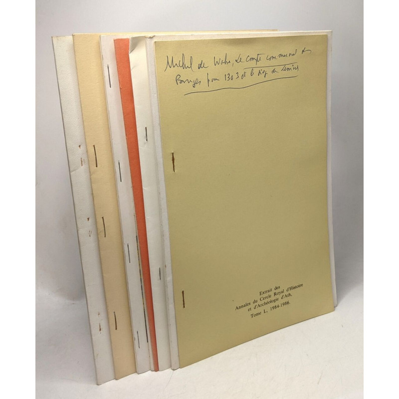 8 documents de Michel de Waha (voir descriptif complet) diverses...