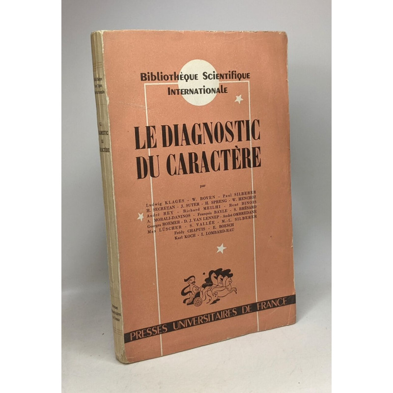 Le diagnostic du caractère / bibliothèque scientifique internationale