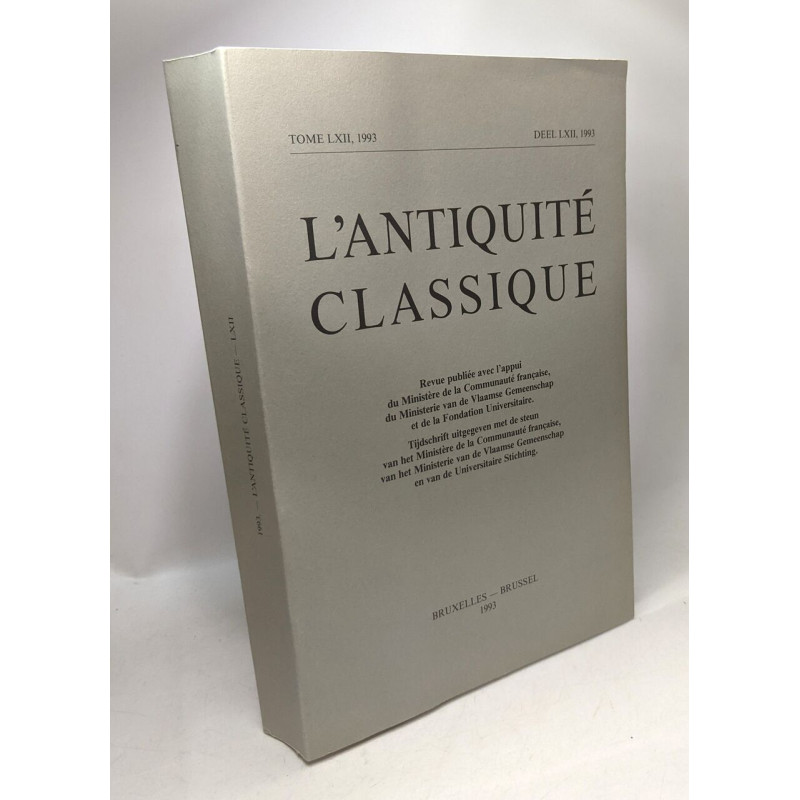 L'Antiquité Classique - TOME LXII 1993 - Télémaque et Les...