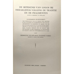 De betekenis van logos bij herakleitos volgens de traditie en de...