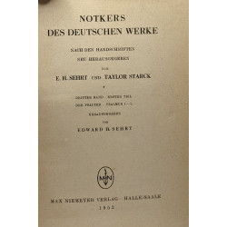 Notkers des deutschen werke nach den hanschriften neu...