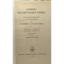 Notkers des deutschen werke nach den hanschriften neu...