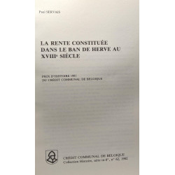 La rente constituée dans le ban de Hervé au XVIIIe siècle -...